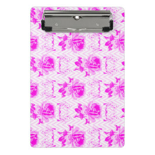 Beautiful Vintage Purple Floral Mini Clipboard