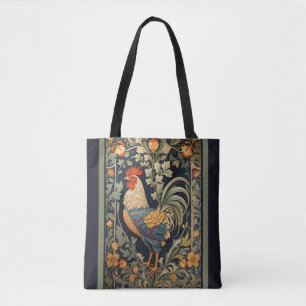 Beautiful Vintage Rooster William Morris Inspired  Tote Bag