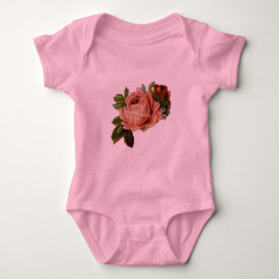 Beautiful Vintage Roses Baby Bodysuit
