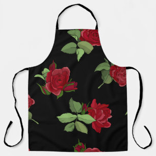 Beautiful vintage seamless floral pattern with ros apron