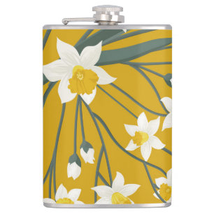 Beautiful Vintage: Seamless Ornament Design Hip Flask