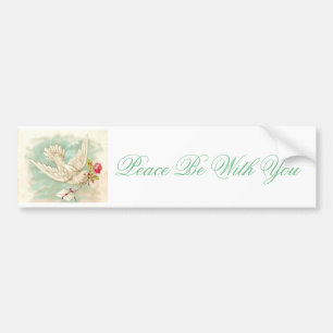 BEAUTIFUL Vintage Victorian Dove Letter Bumper Sticker