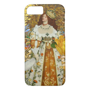 Beautiful Vintage Woman Golden Sun iPhone 8/7 Case