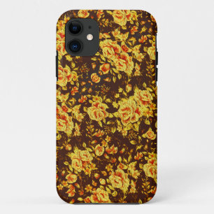 Beautiful vintage yellow flowers iPhone 11 case