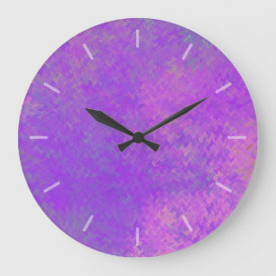 Beautiful Violet Marbled Paper Design Clock