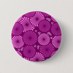 Beautiful, violet retro floral Button