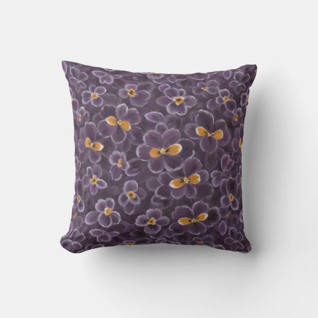 Beautiful Violets Cushion (Front)