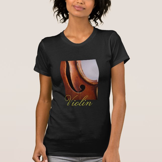 Beautiful Violin Image by Leslie Harlow T-Shirt (Front)