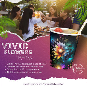 Beautiful Vivid Flowers Paper cup