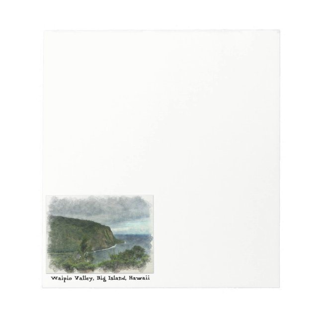 Beautiful Waipio Valley Notepad (Front)