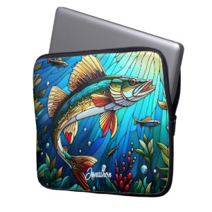 Beautiful Walleye Pike in Lake  Laptop Sleeve