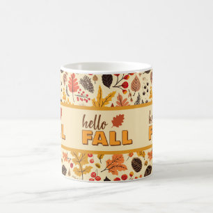 Beautiful warm autumn leaves coffee mug