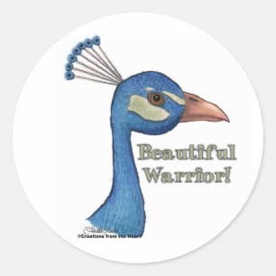 Beautiful Warrior Classic Round Sticker