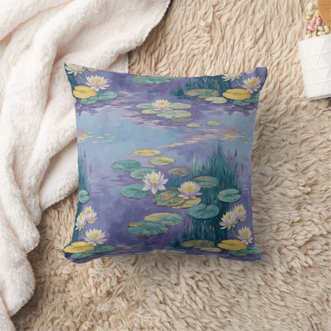 Beautiful Water Lilies Monet Art Cushion (Blanket)