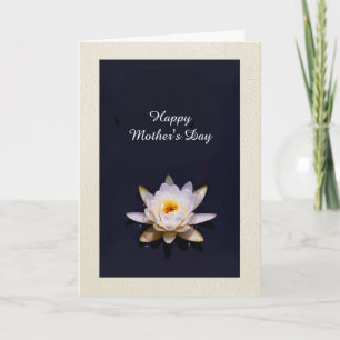 Beautiful Water Lily personalised Mother's Day Card