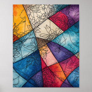 Beautiful Water paint with floating Poster
