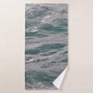 beautiful water surface abstract, aerial, aqua, ba bath towel