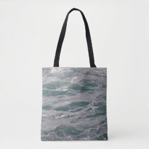 beautiful water surface abstract, aerial, aqua, ba tote bag