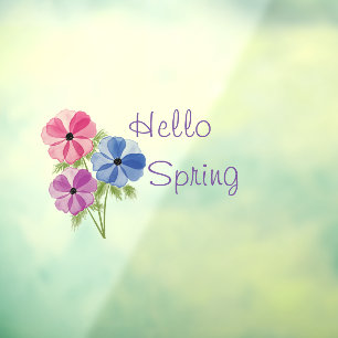 Beautiful Watercolor Anemone hello spring