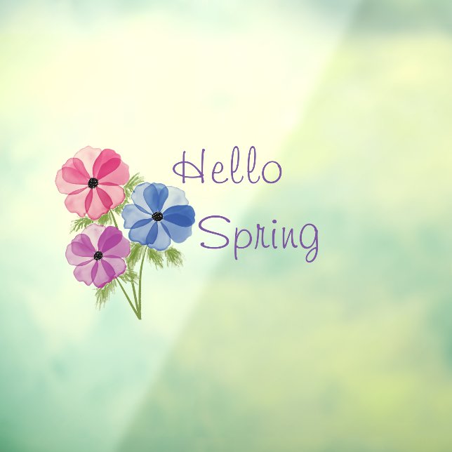 Beautiful Watercolor Anemone hello spring (Sheet 3)