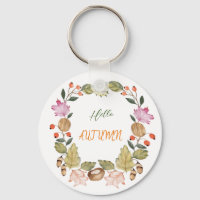Beautiful watercolor autumn wreath