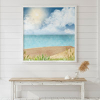 Beautiful Watercolor Beach Scene