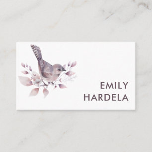 Beautiful Watercolor Bird Professional Business Card