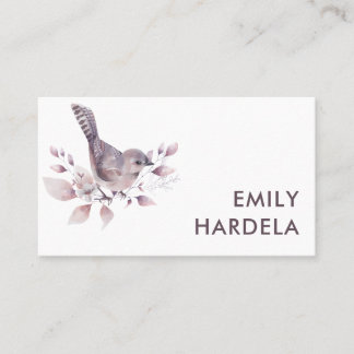 Beautiful Watercolor Bird Professional Business Card