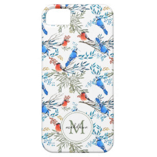 Beautiful Watercolor Birds and Foliage Pattern Barely There iPhone 5 Case