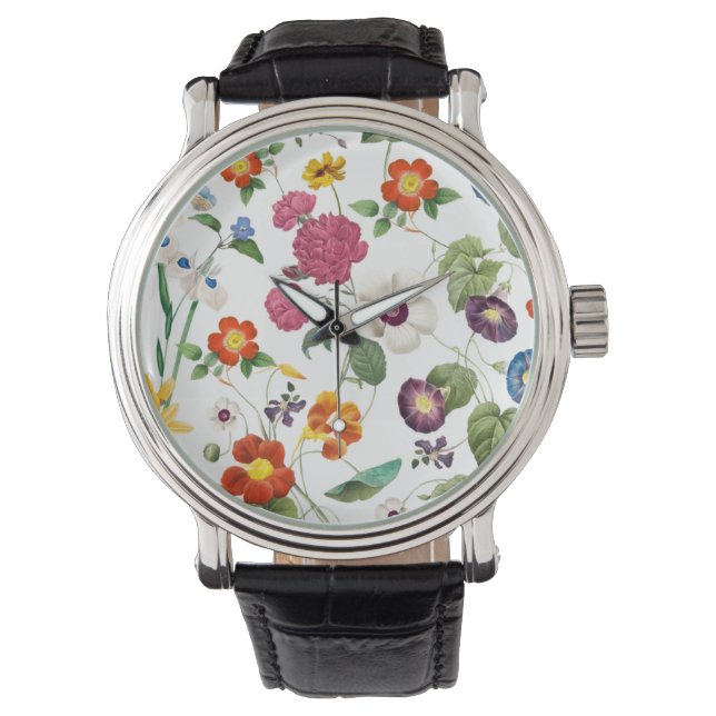 Beautiful Watercolor Botanical Watch (Front)
