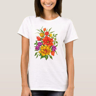 Beautiful Watercolor Bouquet Of Flowers-34123 T-Shirt