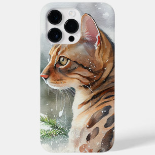 BEAUTIFUL WATERCOLOR BROWN SPOTTED BENGAL CAT Case-Mate iPhone 14 PRO MAX CASE