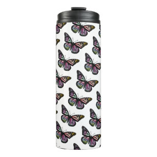 Beautiful Watercolor Butterflies Thermal Tumbler