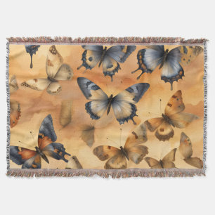 Beautiful Watercolor Butterflies Throw Blanket