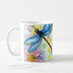 Beautiful Watercolor Dragonfly, Coffee Mug
