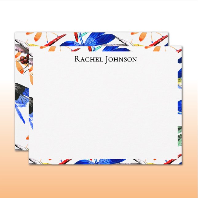 Beautiful Watercolor Dragonfly Pattern Frame Card (Creator Uploaded)