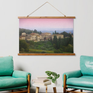 Beautiful Watercolor Effect Tuscany Italy Hanging Tapestry