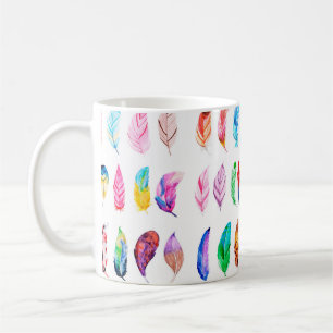 Beautiful Watercolor Feather Collection Coffee Mug