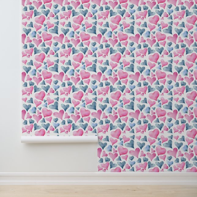 Beautiful Watercolor Flor Pattern Wallpaper (Application)