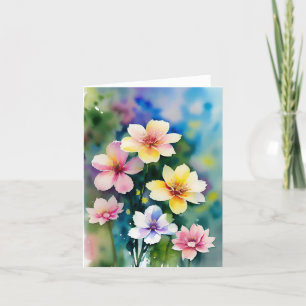 Beautiful Watercolor Floral Blank Notes