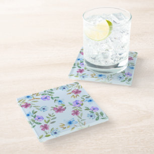 Beautiful Watercolor Floral Coaster