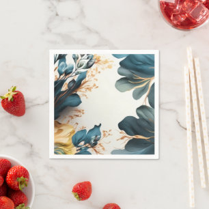 Beautiful watercolor floral napkin