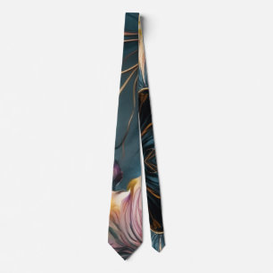 Beautiful watercolor floral tie