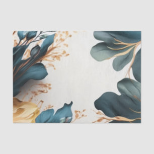 Beautiful watercolor floral tissue paper