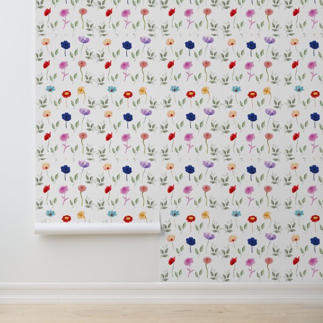 Beautiful Watercolor Floral Wallpaper (Application)