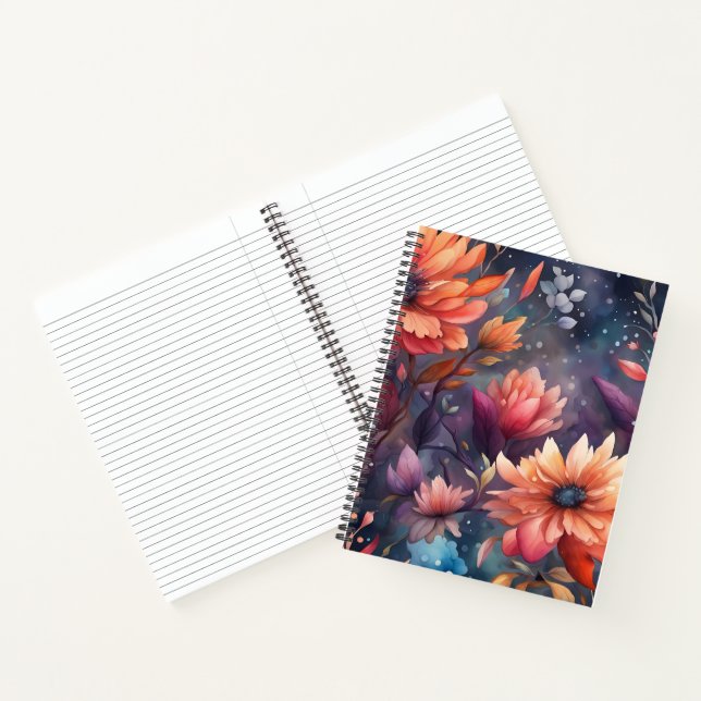 Beautiful Watercolor Flowers Notebook (Inside)