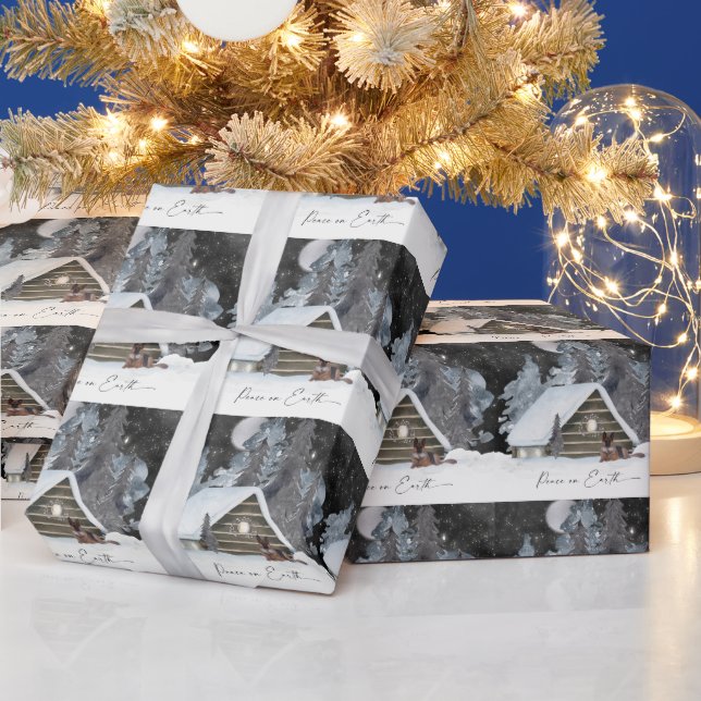 Beautiful Watercolor German Shepherd Holiday  Wrapping Paper (Holidays)
