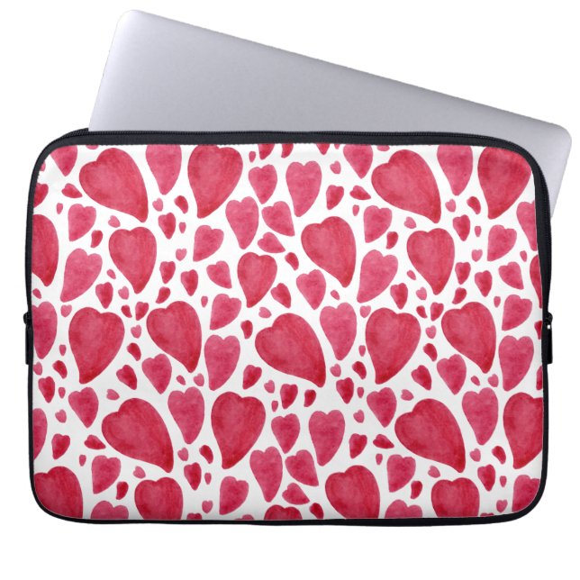 Beautiful Watercolor Heart   Laptop Sleeve (Front)