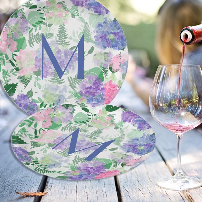 Beautiful Watercolor Hydrangea Mix Paper Plate (Creator Uploaded)