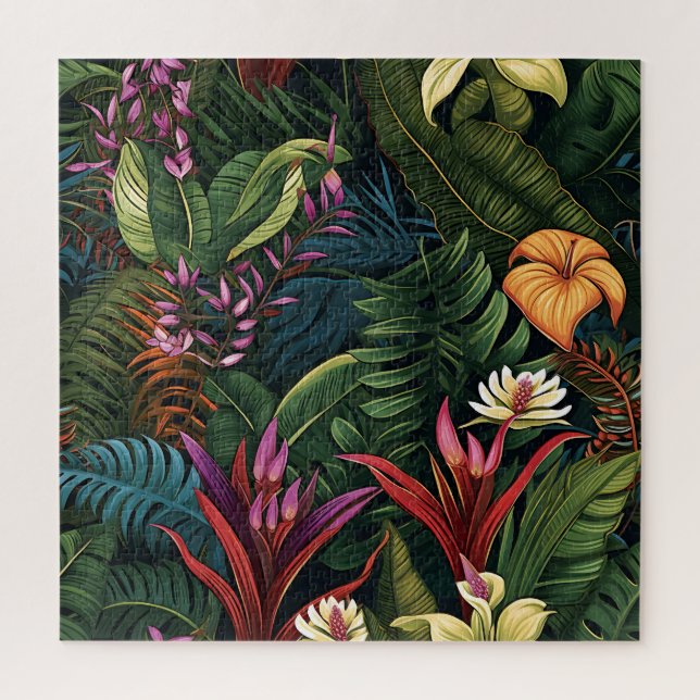 Beautiful Watercolor Jungle Adventure Jigsaw Puzzle (Vertical)